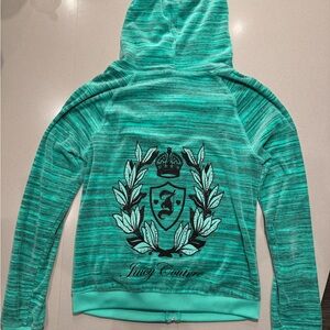 Juicy Couture Teal Hoodie with Crest Emblem